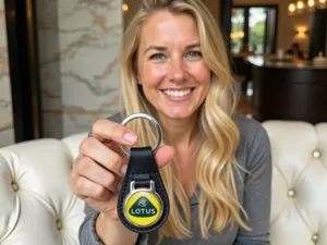 Lotus Schlüsselring Personalisiert Robust Foto Limit Haptik